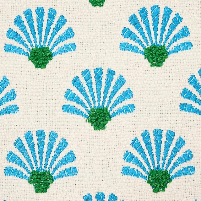 Contemporary Sample - Schumacher Bellini Indoor/Outdoor Fabric in Lagoon For Sale - Image 3 of 6