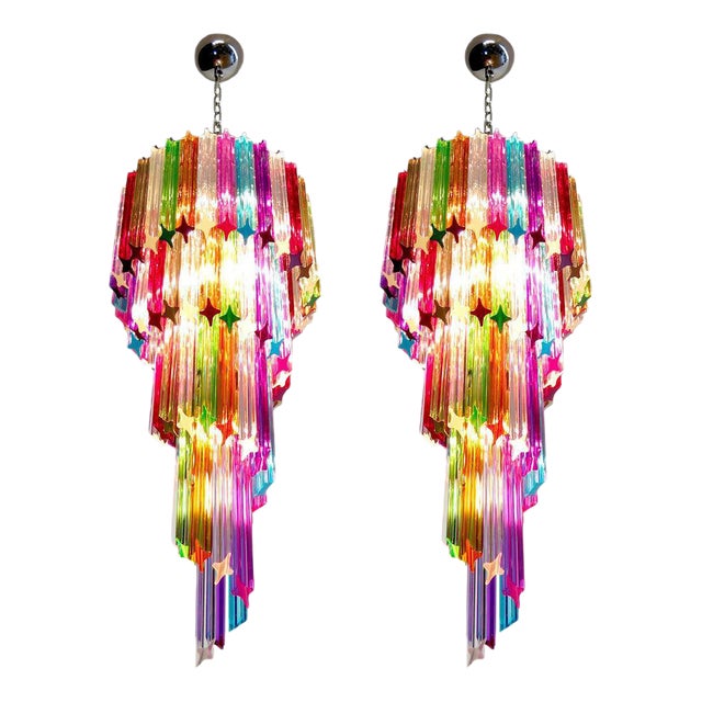 Italian Chandeliers, 1990s, Set of 2 For Sale