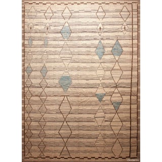 Nazmiyal Collection Large Geometric Tribal Diamond Modern Area Rug For Sale