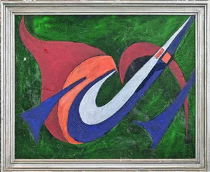 Giorgio Lo Fermo, Hommage to Futurballa, Original Oil on Canvas, 2022