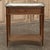 French Antique French Louis XVI Rectangular Mahogany Side Table With Carrara Marble Top and Brass Gallery For Sale - Image 3 of 15