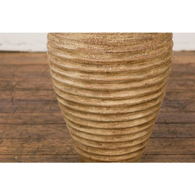 Near Thai Storage Vases with Concentric Circle Design and Nice Patina - A Pair For Sale - Image 9 of 13