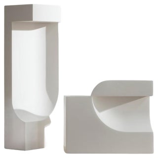 Moby 1 and 2 White Table Lamps by Birgitte Due Madsen for Karakter, Set of 2 For Sale