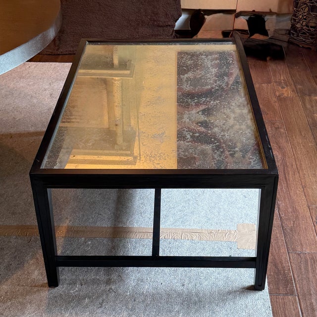 Noir Antiqued Mirrored Coffee Table For Sale In Washington DC - Image 6 of 9