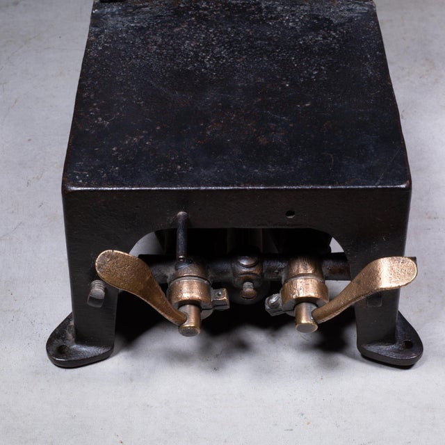 Industrial Antique Johnson No.101 Soldering Furnance and Copper Iron c.1918 For Sale - Image 3 of 13