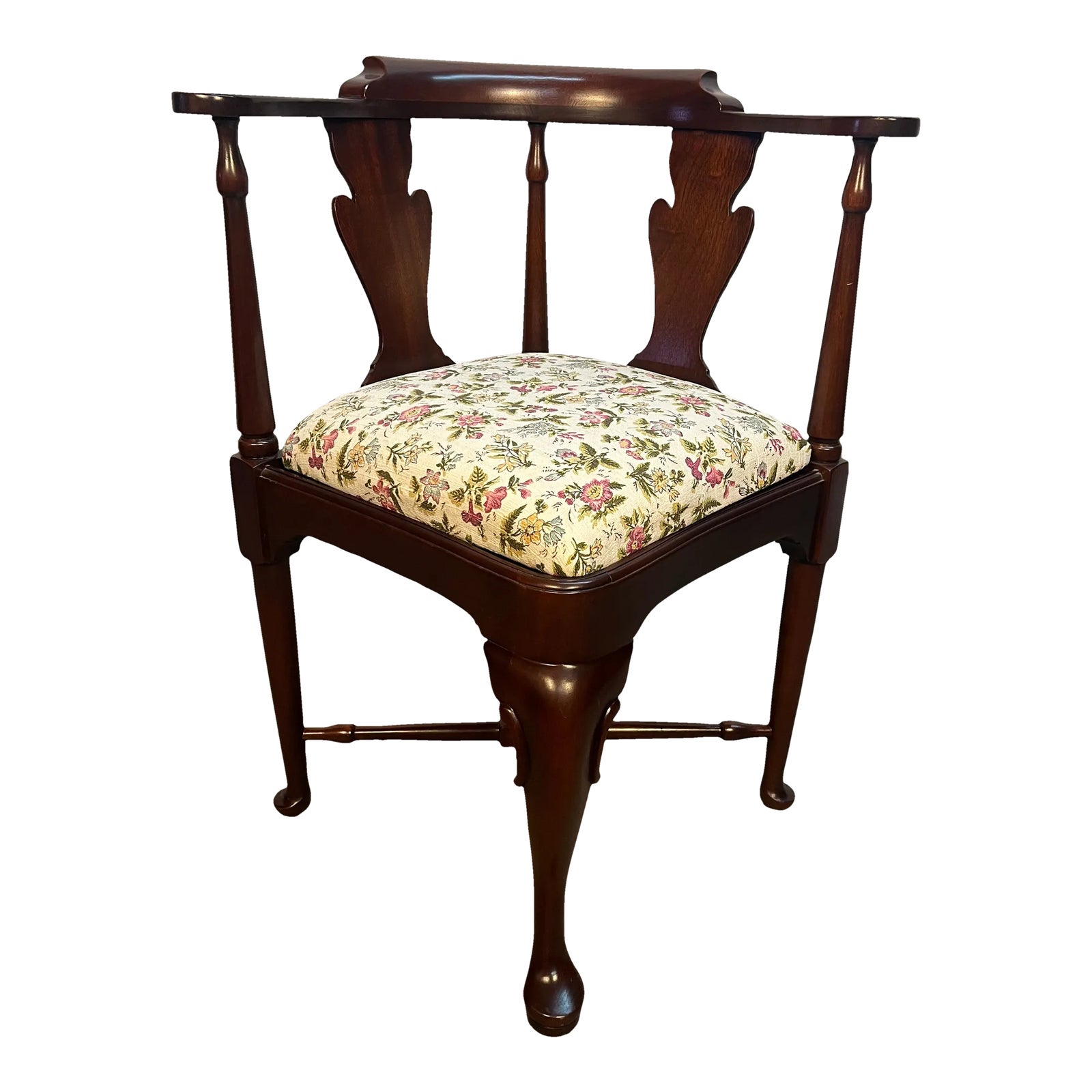 1960s Vintage Queen Anne Corner Chair Chairish