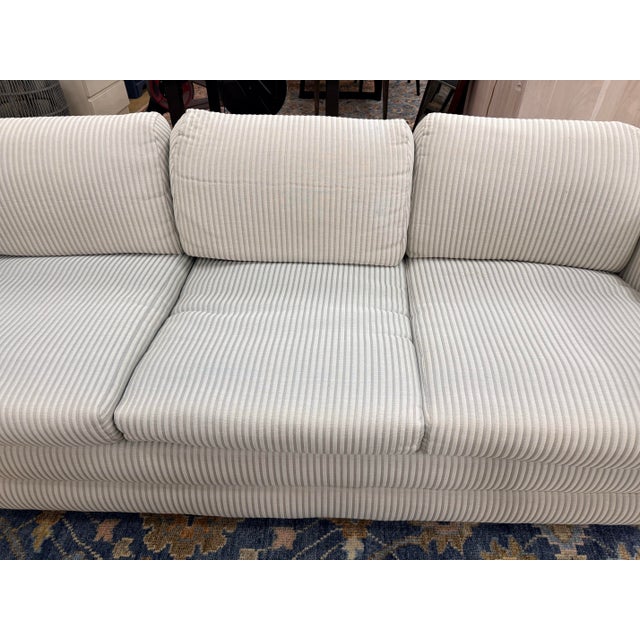 Mid 20th Century Mid Century Modern Milo Baughman for Thayer Coggin Channel-Tufted Three Seat Sofa For Sale - Image 5 of 8