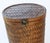 Tropical Tiki Style Oval Dark Brown Wicker Knitting Sewing Basket With Hinged Lid For Sale In San Diego - Image 6 of 13
