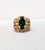 Vintage 1960s Signed Napier Goldtone Oval Faux-Emerald Adjustable Ring For Sale In Philadelphia - Image 6 of 12