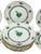12 Herend "Chinese Bouquet Apponyi Green" plates # 519, 1980s 12 Herend Hungary porcelain plates with a basket weave rim...