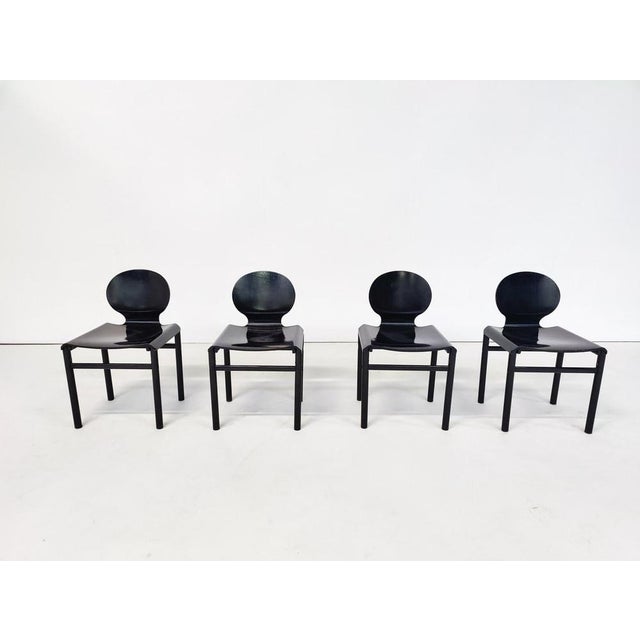 Mid-Century Modern Molteni Chairs attributed to Afra and Tobia Scarpa, 1960s, Set of 4 For Sale - Image 9 of 10