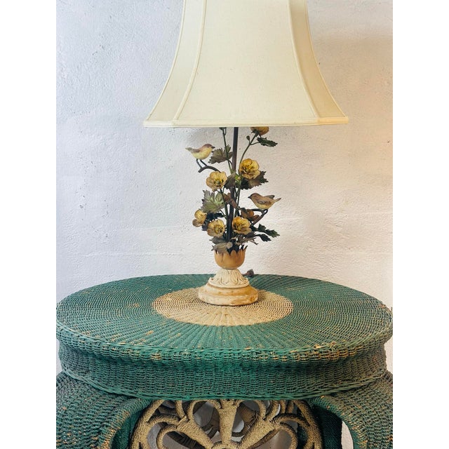 Metal Vintage Tole Lamp For Sale - Image 7 of 10