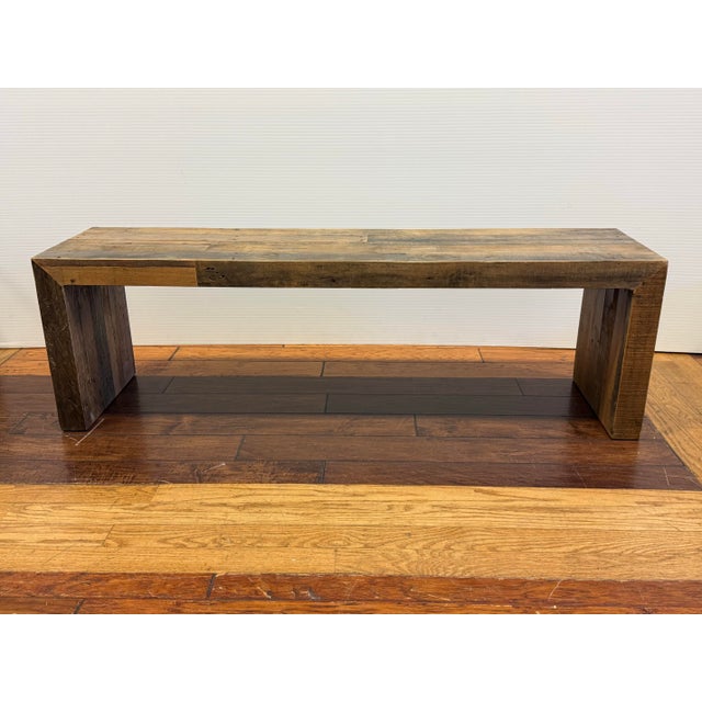 Design Plus Gallery presents The Emmerson Reclaimed Wood Dining Bench from West Elm. This rustic industrial design is...
