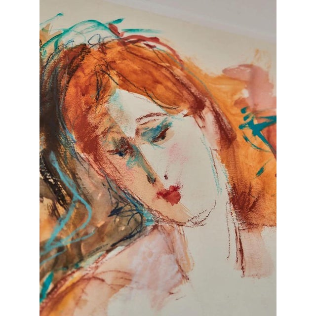2000 - 2009 Annemarie De Groot, Nude in Expressive Colors, 1950s, Watercolor For Sale - Image 5 of 7