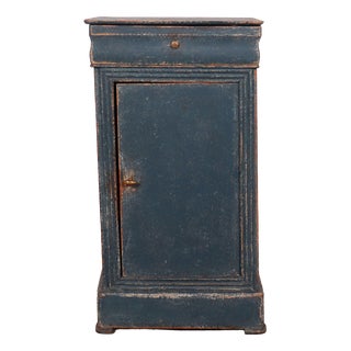 French Painted Wood Bedside Table For Sale