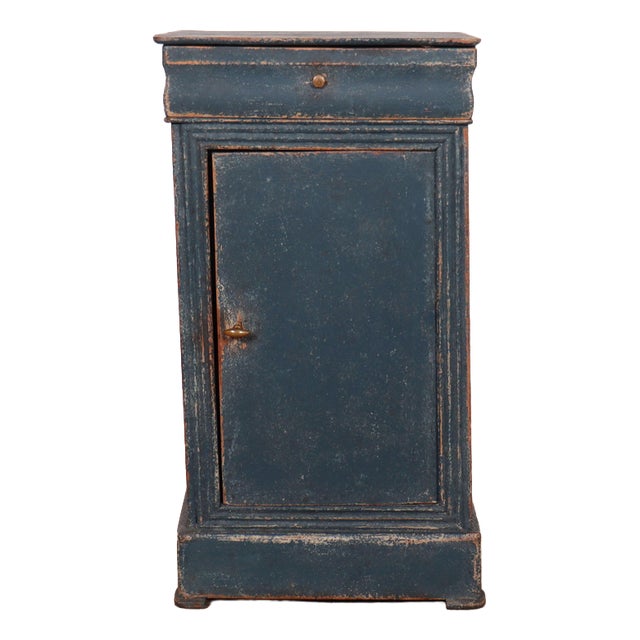 French Painted Wood Bedside Table For Sale