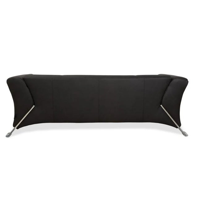 Model 322 3-Seater Sofa in Anthracite Vegan Leather from Rolf Benz For Sale - Image 11 of 13