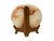 White 9.75" Natural White Brown Onyx Stone Round Fengshui Home Decor Display For Sale - Image 8 of 16