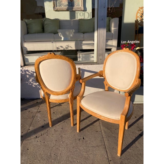 Faux Bois Fauteuils Arm Chairs - A Pair of -A For Sale - Image 9 of 13