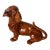 Vintage Cute Dachshund Ceramic Figurine Signed For Sale