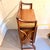 Coffee Vintage Faux Bamboo Glass Display Cabinet For Sale - Image 8 of 10