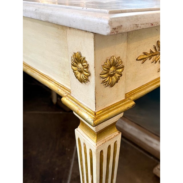 Early 20th Century Early 20th Century Pair of Italian Neoclassical Consoles For Sale - Image 5 of 6