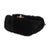 Textile Black Camellia Embossed Velvet Mini Square Flap Bag For Sale - Image 7 of 9