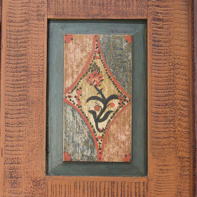 Painted Folk Art Bridal Cupboard, 1846 For Sale - Image 10 of 13