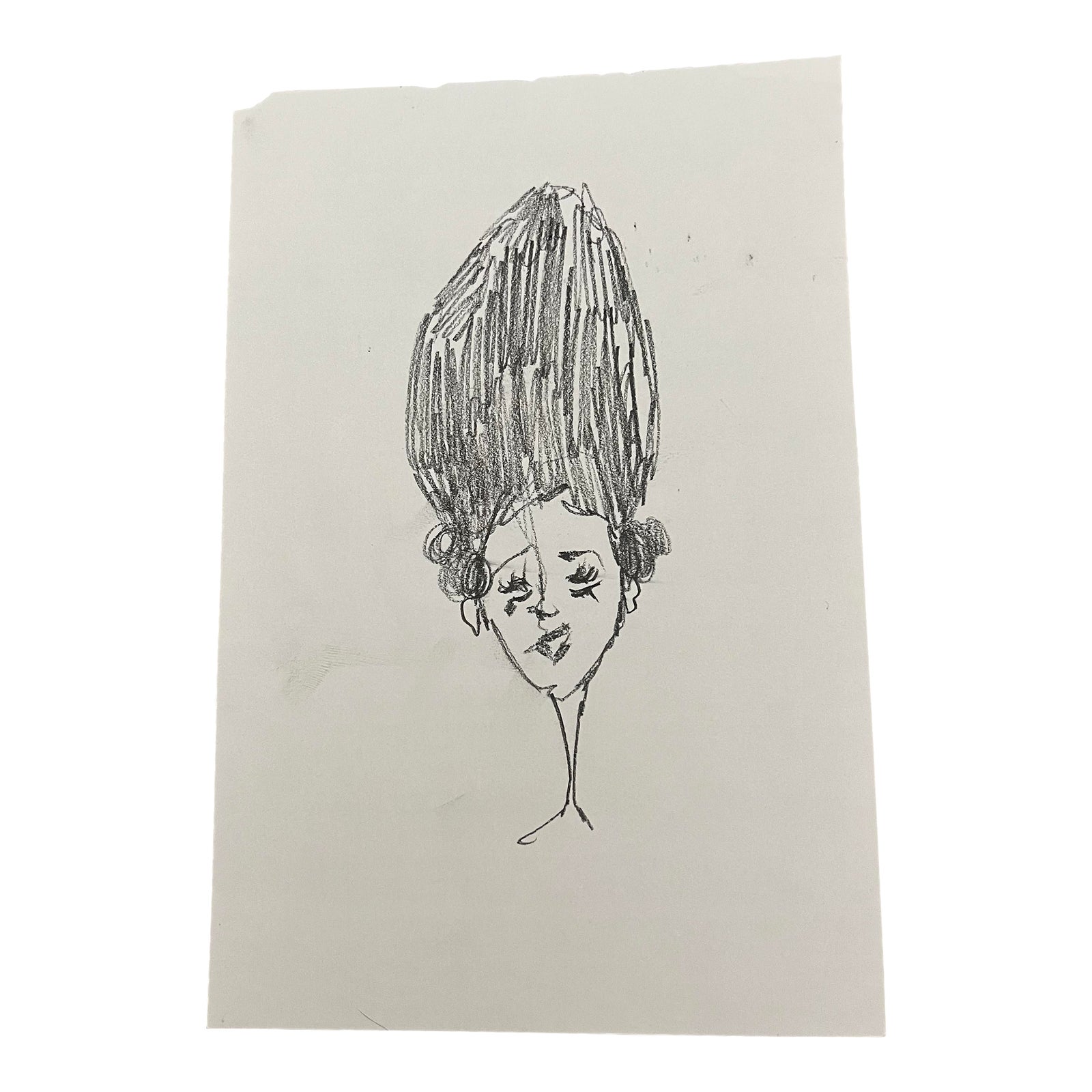 Original Abstract Portrait Sketch Drawing From "Girls" Series Jake