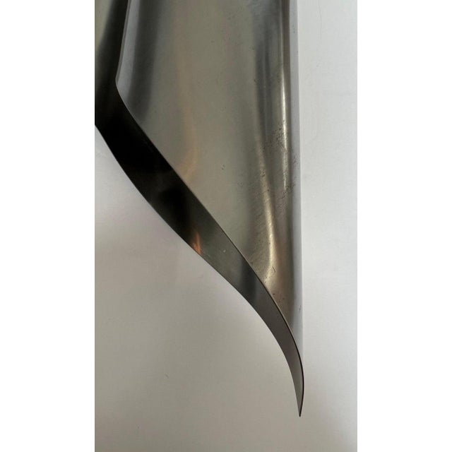 Metal Pair of 1970s Maison Charles Steel Sculptural Sconces For Sale - Image 7 of 13