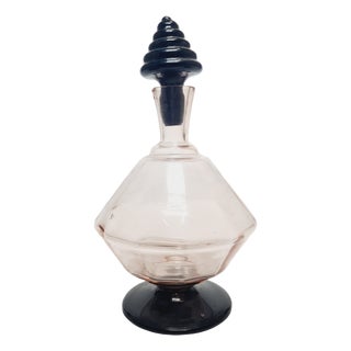 Art Deco Carafe from Hortensja Glassworks, Poland, 1930s For Sale