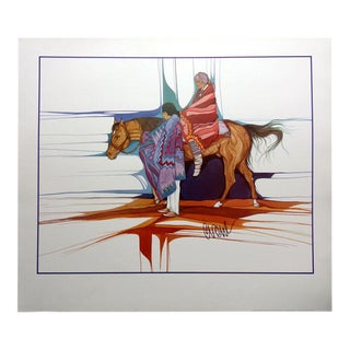 1990s "Caballito de Las Americas" Amado Pena Hand Signed Offset Lithograph For Sale