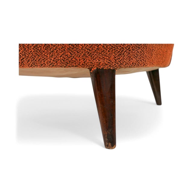 Mid-Century Modern “Concha” Sofa in Hardwood & Chenille, Joaquim Tenreiro, 1960s For Sale - Image 3 of 13