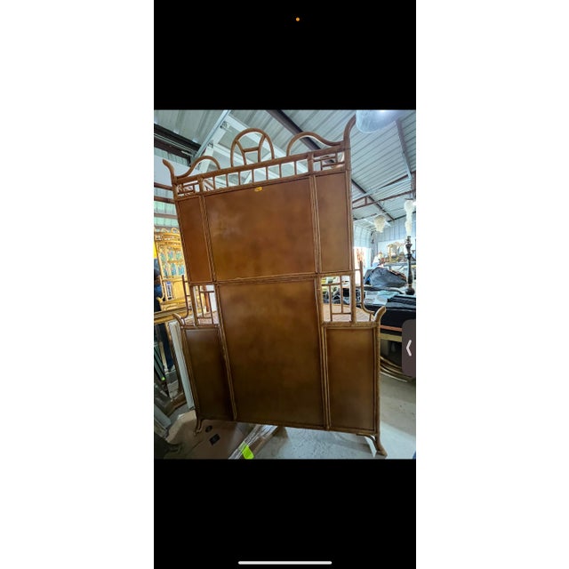 Brown Vintage Rattan Dry Bar by Lexington Furniture Industries For Sale - Image 8 of 12