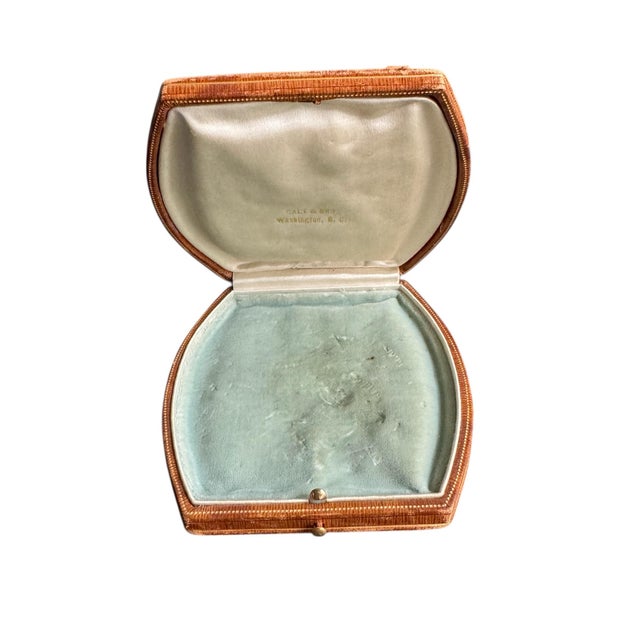 Victorian Antique Galt & Bro Leather Jewelry Presentation Box for Necklace or Earrings For Sale - Image 3 of 12