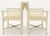Distressed Finish Faux Bamboo Capitan Chairs With X Bases - a Pair For Sale - Image 9 of 13