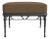 Brown Jordan Calcutta Ottoman, Textured Pewter frame with Fusion Moccasian fabric For Sale