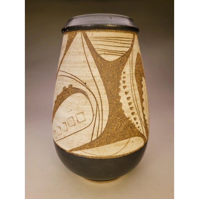 Joel Edwards Mid Century Pottery Vase by Joel Edwards For Sale - Image 4 of 12