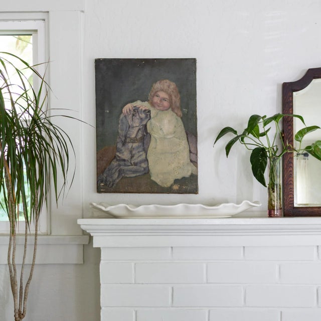 Contemporary Large Ceramic Banana Leaf Serving Platter Lotus White by Metlox For Sale - Image 3 of 15