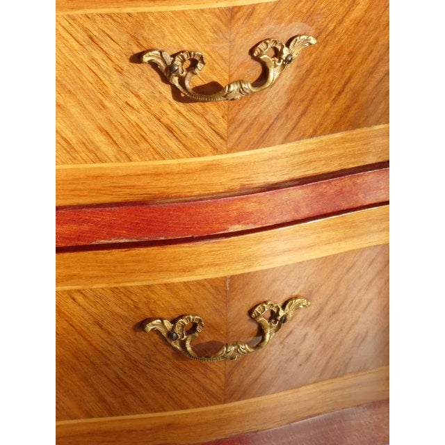 Vintage Louis XV Style Nightstand with Marble Top, 1940s For Sale - Image 11 of 12