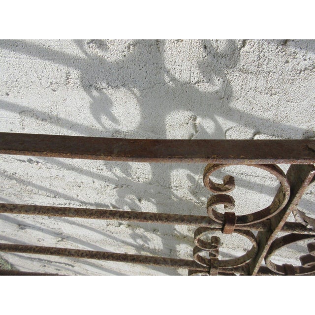 Metal Antique Victorian Iron Gate or Garden Fence For Sale - Image 7 of 7