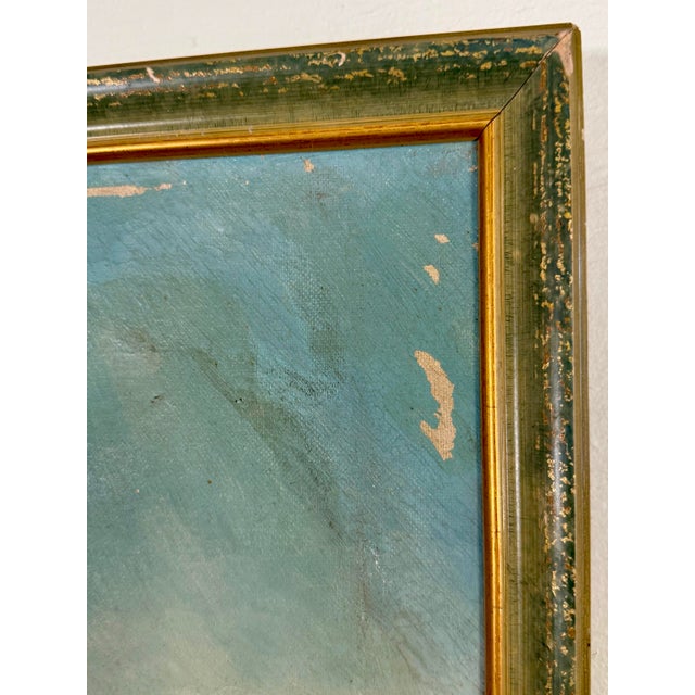 1910s Antique French Seaside Painting For Sale - Image 5 of 10