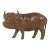 Vintage Carved Water Buffalo Teak Wood Bull Sculpture For Sale