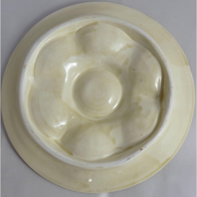 Victorian 19th Century Majolica Fish Heads Oyster Plate Onnaing For Sale - Image 3 of 4