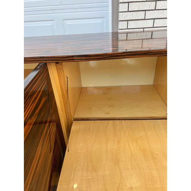 1940s A Unique French Art Deco Macassar Ebony Sideboard 1940's For Sale - Image 5 of 12