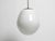 Beautiful original mid century wagenfeld glass pendant lamp in xl. very rare in this large version with a chromed rod....