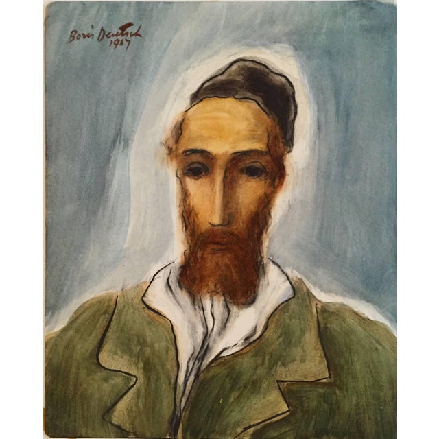 Boris Deutsch, Portrait of a Rabbi, 1967 For Sale