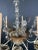 Metal 1940 Lacquered and Gilded Sheet Metal and Crystals Chandelier from Maison Baguès For Sale - Image 7 of 12