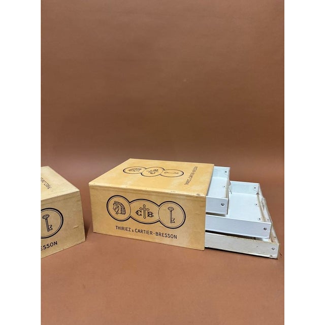 Paper Storage Boxes from Thiriez and Cartier-Bresson, 1950, Set of 2 For Sale - Image 7 of 11