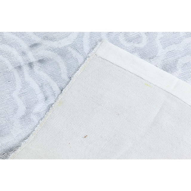 Contemporary Handmade Camellia Rug in White Silk by Doris Leslie Blau For Sale In New York - Image 6 of 6